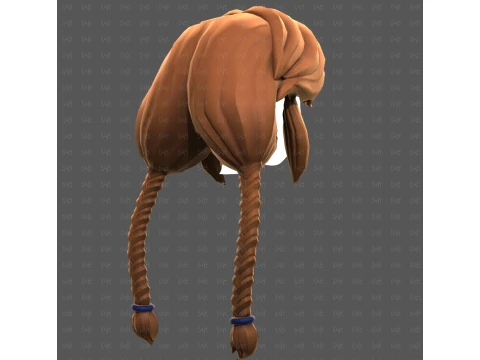 Base Hair for girl V72 3D Model