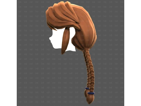 Base Hair for girl V72 3D Model
