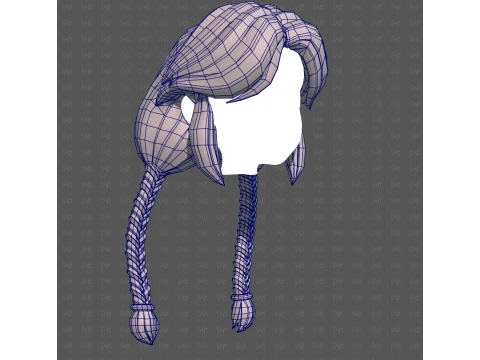 Base Hair for girl V72 3D Model