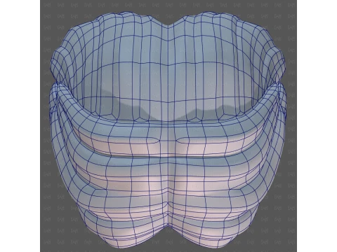 Base Hair for girl V72 3D Model