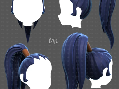Base Hair for Boy V72 3D Model