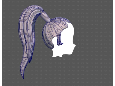 Base Hair for Boy V72 3D Model