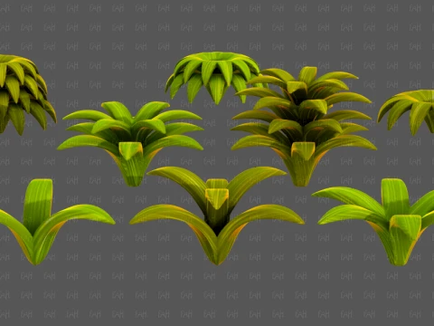 Trees Cartoon V69 3D Model