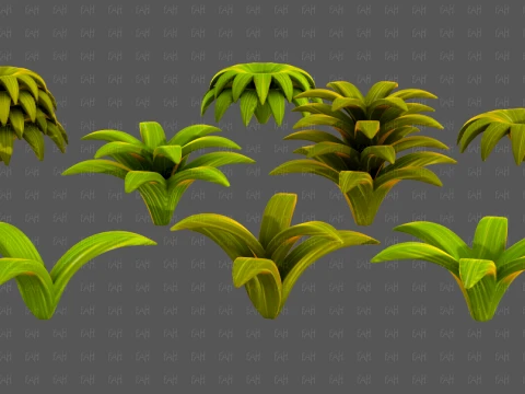 Trees Cartoon V69 3D Model