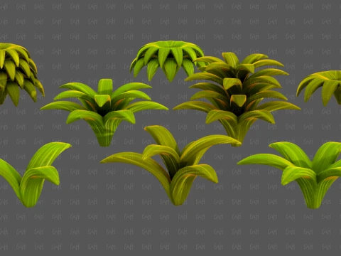 Trees Cartoon V69 3D Model