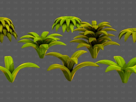 Trees Cartoon V69 3D Model