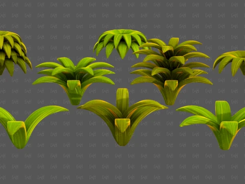 Trees Cartoon V69 3D Model