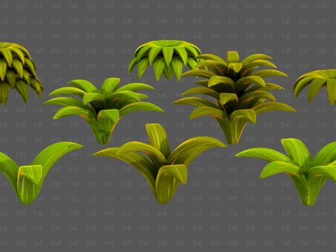 Trees Cartoon V69 3D Model