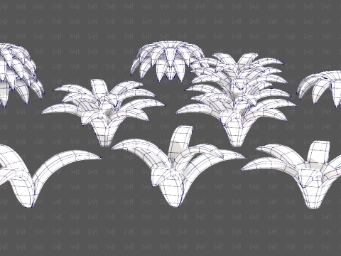 Trees Cartoon V69 3D Model