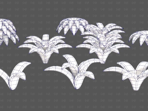 Trees Cartoon V69 3D Model