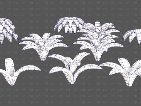 Trees Cartoon V69 3D Model