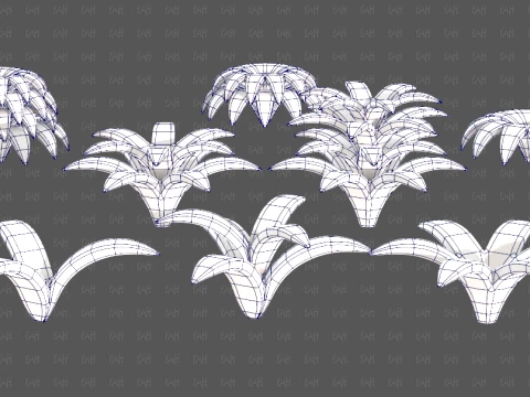 Trees Cartoon V69 3D Model