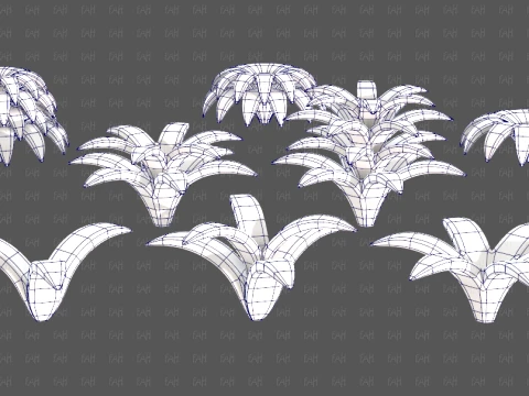 Trees Cartoon V69 3D Model