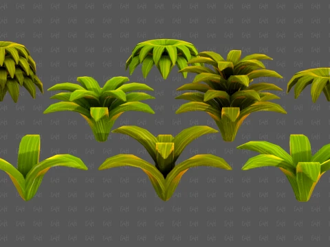 Trees Cartoon V69 3D Model