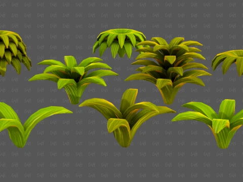 Trees Cartoon V69 3D Model