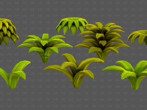 Trees Cartoon V69 3D Model