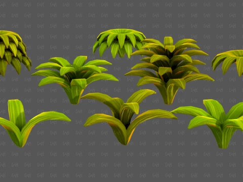 Trees Cartoon V69 3D Model