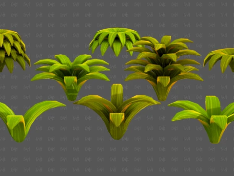 Trees Cartoon V69 3D Model