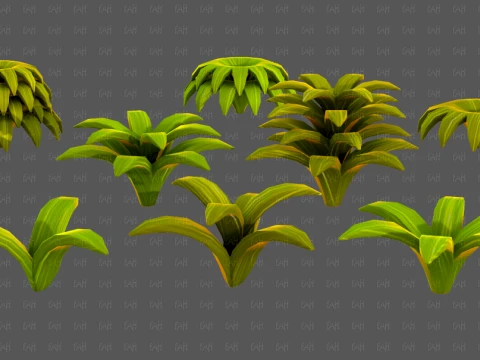 Trees Cartoon V69 3D Model