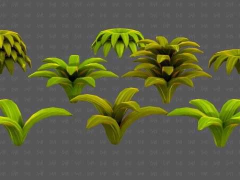 Trees Cartoon V69 3D Model