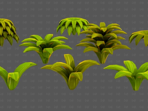 Trees Cartoon V69 3D Model