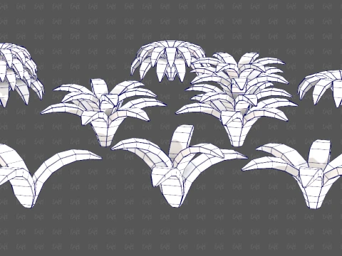 Trees Cartoon V69 3D Model