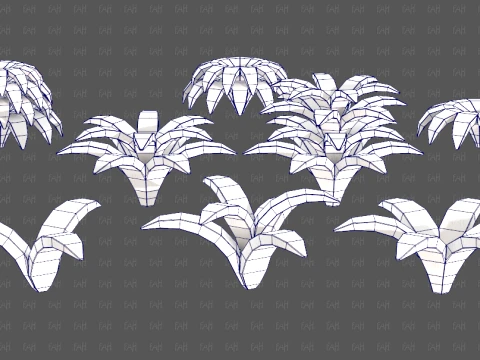 Trees Cartoon V69 3D Model