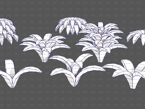Trees Cartoon V69 3D Model