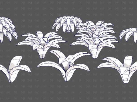 Trees Cartoon V69 3D Model