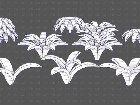 Trees Cartoon V69 3D Model