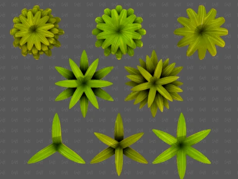 Trees Cartoon V69 3D Model
