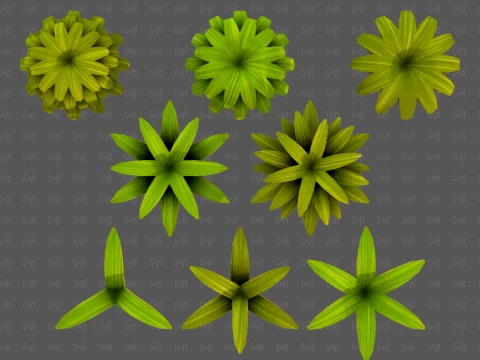 Trees Cartoon V69 3D Model
