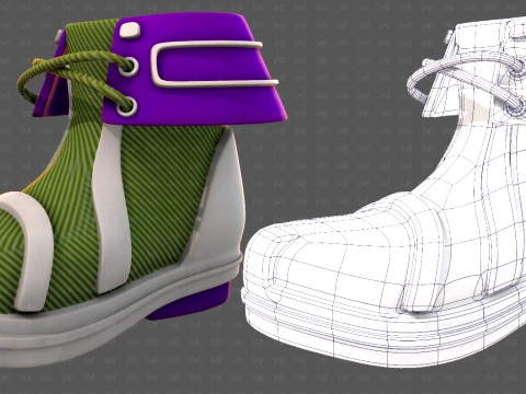 Shoes cartoonV64 3D Model