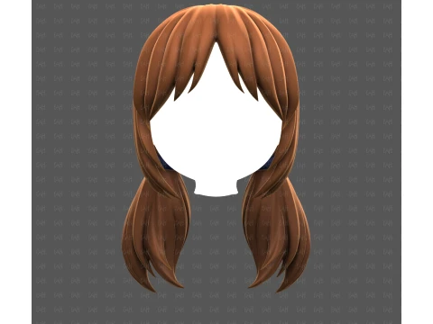 Base Hair for girl V73 3D Model