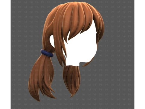 Base Hair for girl V73 3D Model