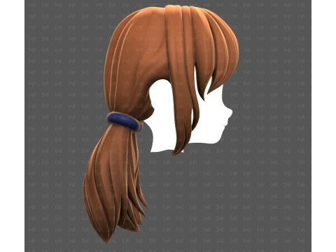Base Hair for girl V73 3D Model