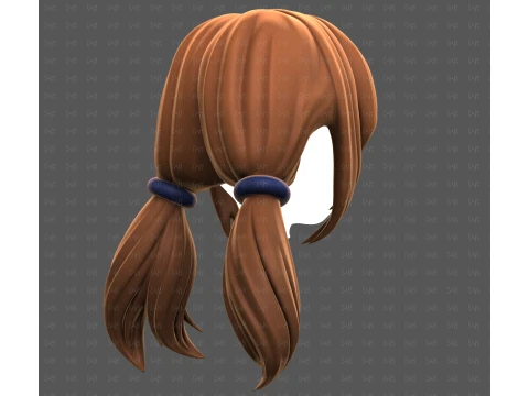 Base Hair for girl V73 3D Model