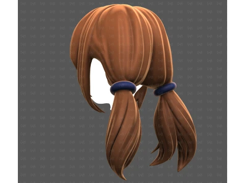 Base Hair for girl V73 3D Model