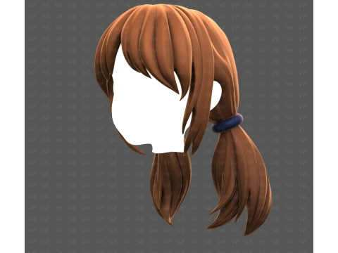 Base Hair for girl V73 3D Model