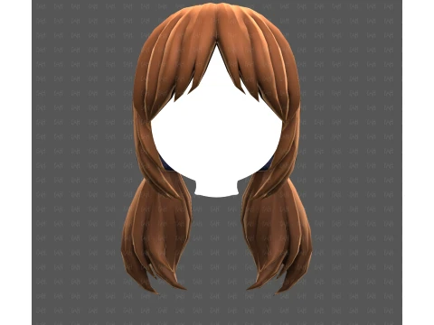 Base Hair for girl V73 3D Model