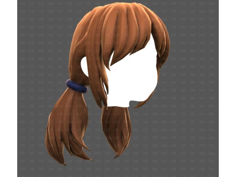 Base Hair for girl V73 3D Model