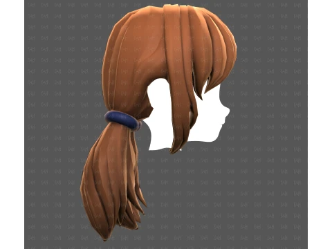 Base Hair for girl V73 3D Model