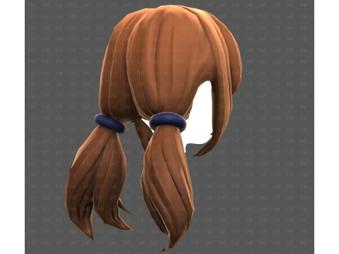 Base Hair for girl V73 3D Model
