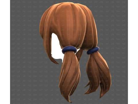 Base Hair for girl V73 3D Model