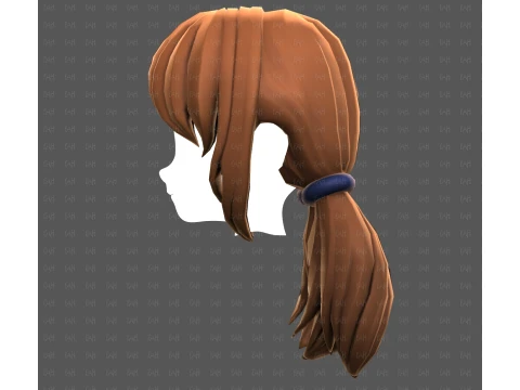 Base Hair for girl V73 3D Model