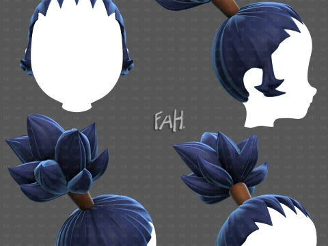 Base Hair for Boy V73 3D Model