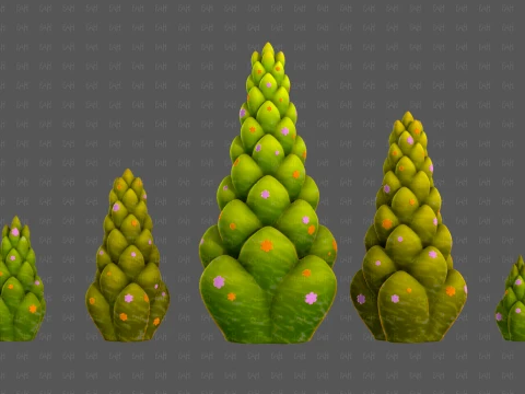 Trees Cartoon V70 3D Model