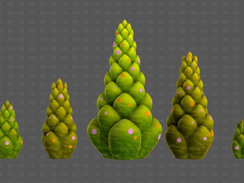 Trees Cartoon V70 3D Model