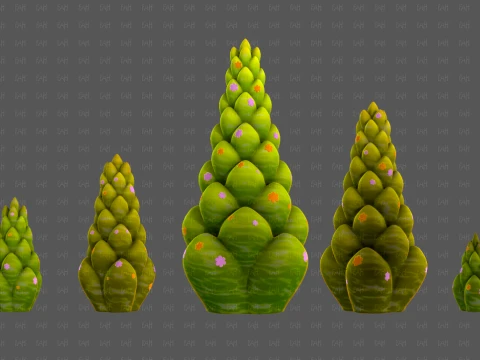 Trees Cartoon V70 3D Model