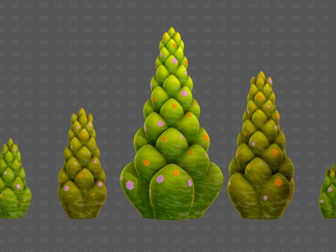 Trees Cartoon V70 3D Model